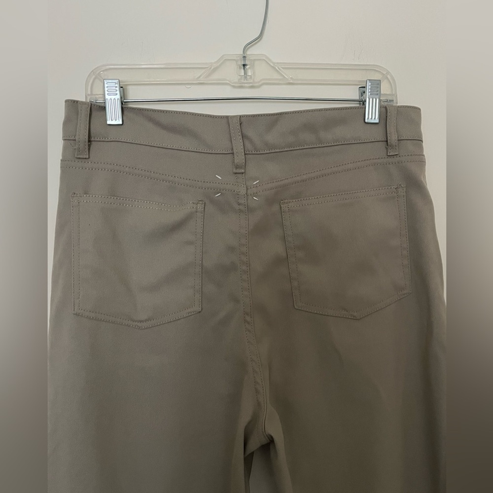 Maison Martin Margiela High Rise Bootcut/Flare Pants Italy Khaki Beige 8-10 - Picture 5 of 9
